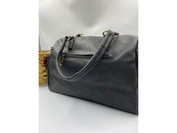 Leather grey girls handbag