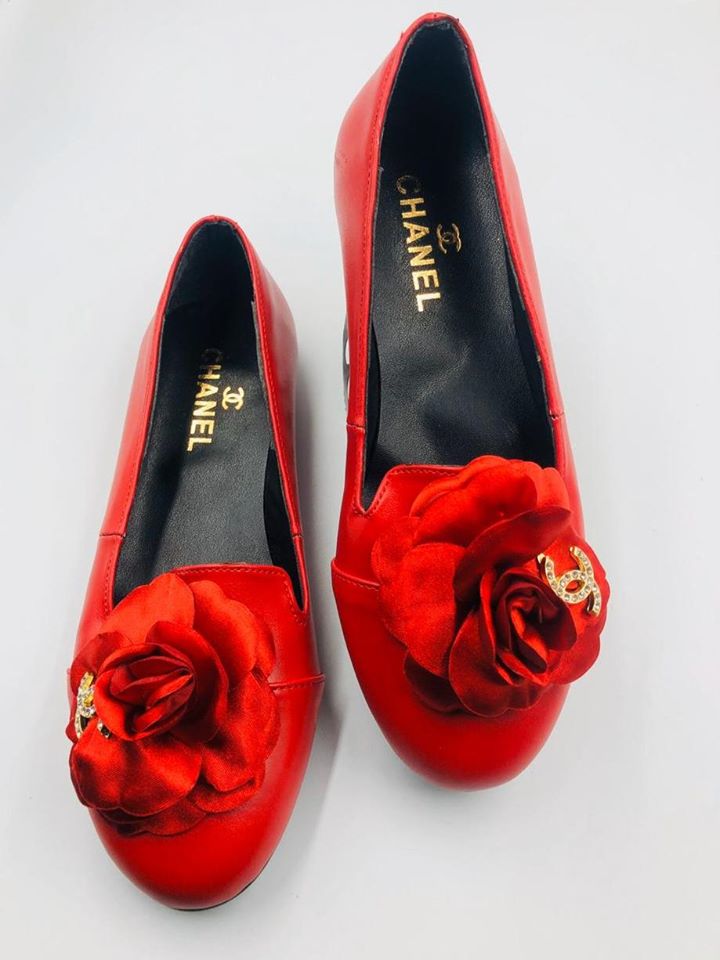 chanel red shoes