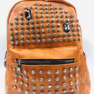 GIRLS COLLEGE BAG PACK ( brown and gray )
