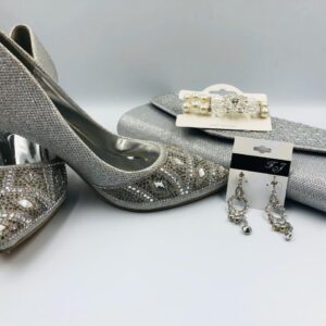 LADIES FANCY PARTY SHOES SILVER
