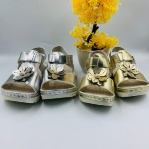 Girl gold and silver sandals