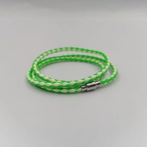 Green and White wristband